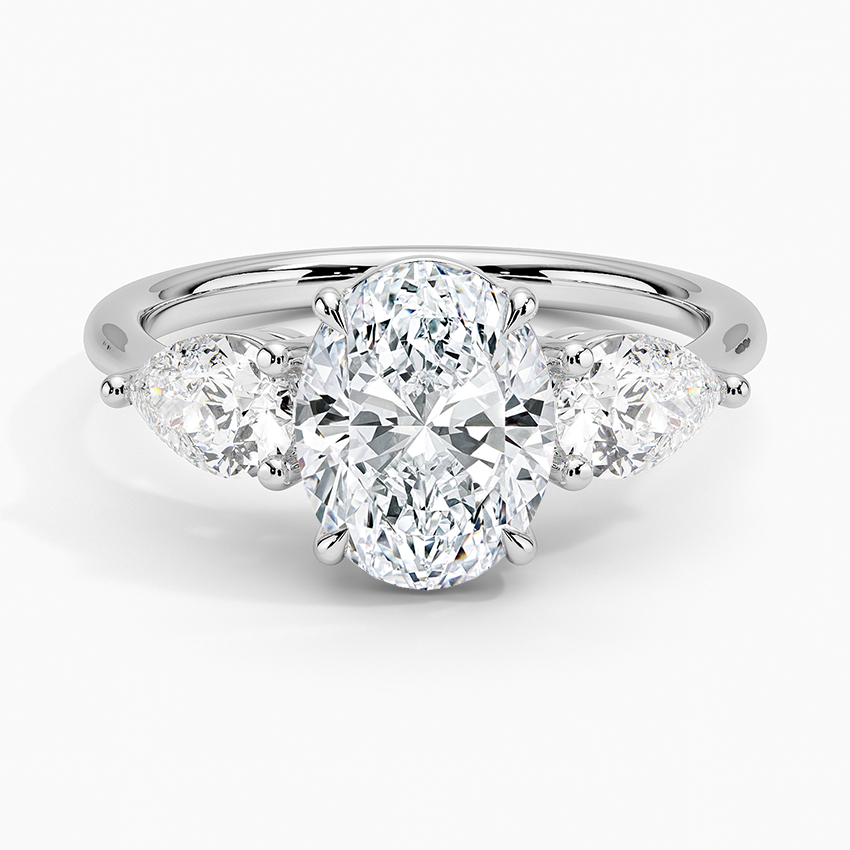 Luxe Opera Three Stone Diamond Engagement Ring