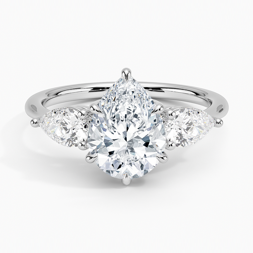 Luxe Opera Three Stone Diamond Engagement Ring