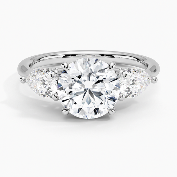 Luxe Opera Three Stone Diamond Engagement Ring