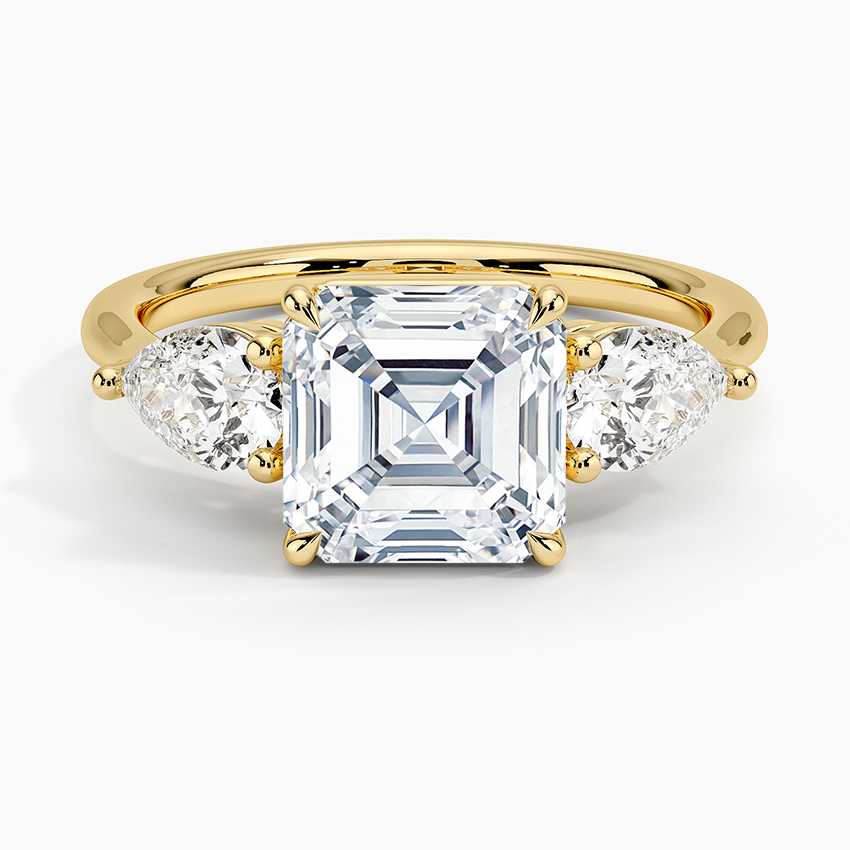 Luxe Opera Three Stone Diamond Engagement Ring