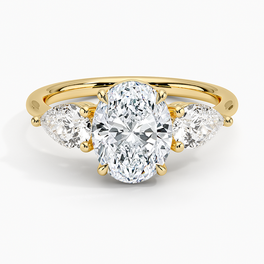 Luxe Opera Three Stone Diamond Engagement Ring