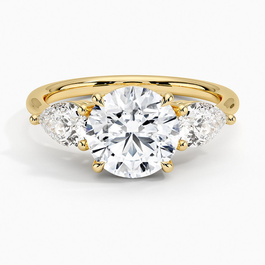 Luxe Opera Three Stone Diamond Engagement Ring