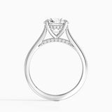 Dawn Diamond Engagement Ring with a Round cut diamond in white gold — profile view