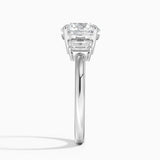 Rhiannon Emerald Cut Three Stone Diamond Engagement Ring