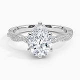 Petite Luxe Twisted Vine Diamond Engagement Ring
