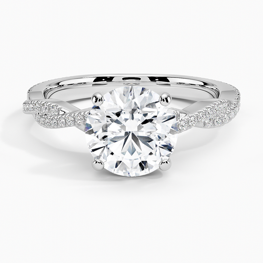 Petite Luxe Twisted Vine Diamond Engagement Ring