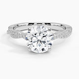 Petite Luxe Twisted Vine Diamond Engagement Ring