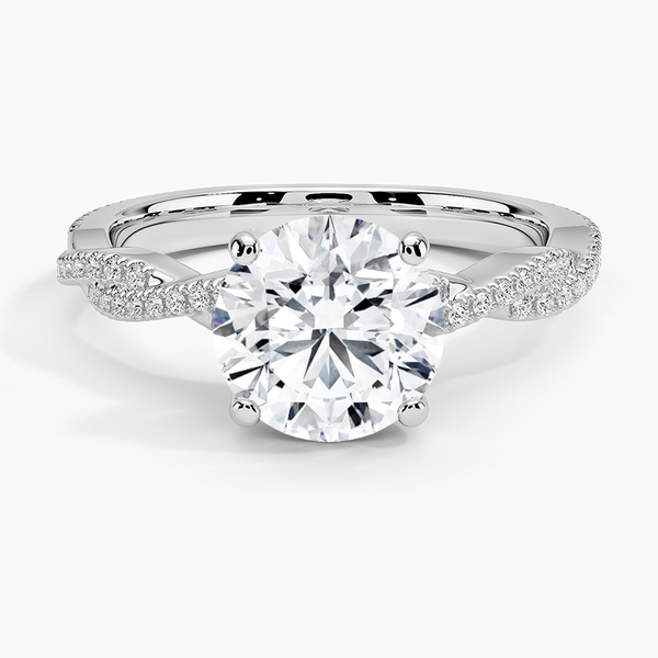 Petite Luxe Twisted Vine Diamond Engagement Ring