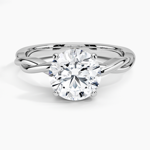 Twisted Vine Solitaire Engagement Ring