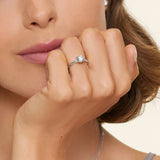Twisted Vine Solitaire Engagement Ring in white gold