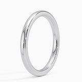 2mm Comfort Fit Wedding Ring in white gold — side view