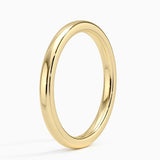 2mm Comfort Fit Wedding Ring in yellow gold — side view