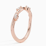 Winding Willow Diamond Ring in rose gold — side view