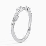 Winding Willow Diamond Ring in white gold — side view