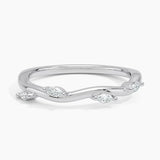 Winding Willow Diamond Ring in white gold — top view