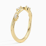 Winding Willow Diamond Ring in yellow gold — side view