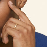 Matte Comfort Fit 4mm Wedding Ring in rose gold