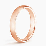 Matte Comfort Fit 4mm Wedding Ring in rose gold