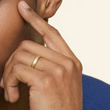 Matte Comfort Fit 4mm Wedding Ring in yellow gold