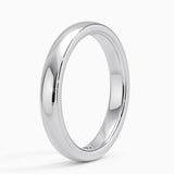 3mm Comfort Fit Wedding Ring in white gold — side view