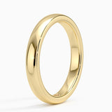 3mm Comfort Fit Wedding Ring in yellow gold — side view