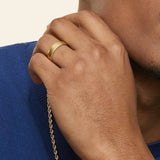 Matte Comfort Fit 6mm Wedding Ring in yellow gold