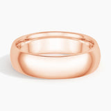 Comfort Fit 6mm Wedding Ring in rose gold — top view