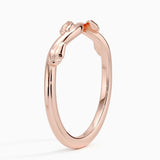 Winding Willow Ring in rose gold — side view
