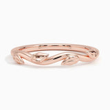 Winding Willow Ring in rose gold — top view