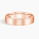 Mojave Matte 5mm Wedding Ring in rose gold — top view