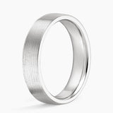 Mojave Matte 5mm Wedding Ring in white gold