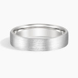 Mojave Matte 5mm Wedding Ring in white gold — top view