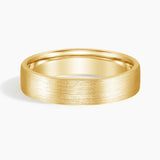 Mojave Matte 5mm Wedding Ring in yellow gold — top view