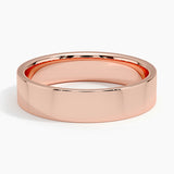 Mojave 5mm Wedding Ring in rose gold — top view