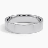 Mojave 5mm Wedding Ring in white gold — top view