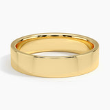 Mojave 5mm Wedding Ring in yellow gold — top view