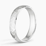 Canyon 5mm Wedding Ring in white gold