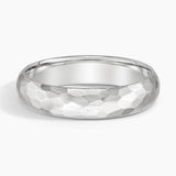 Canyon 5mm Wedding Ring in white gold — top view