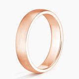 Matte Comfort Fit 5mm Wedding Ring in rose gold