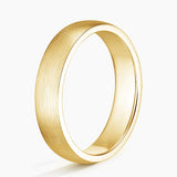Matte Comfort Fit 5mm Wedding Ring in yellow gold