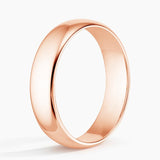 Comfort Fit 5mm Wedding Ring in rose gold