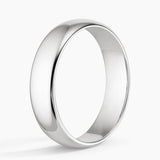Comfort Fit 5mm Wedding Ring in white gold