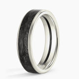 Blaze Black 6mm Wedding Ring in white gold