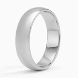 Comfort Fit 5.5mm Wedding Ring in white gold — side view