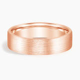 Mojave Matte 6mm Wedding Ring in rose gold — top view
