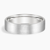 Mojave Matte 6mm Wedding Ring in white gold — top view