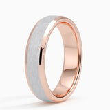 Emery 5.5mm Wedding Ring in rose gold — side view
