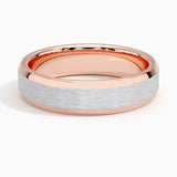 Emery 5.5mm Wedding Ring in rose gold — top view