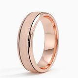 Everett 6mm Wedding Ring in rose gold — side view