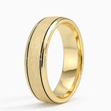 Everett 6mm Wedding Ring in yellow gold — side view